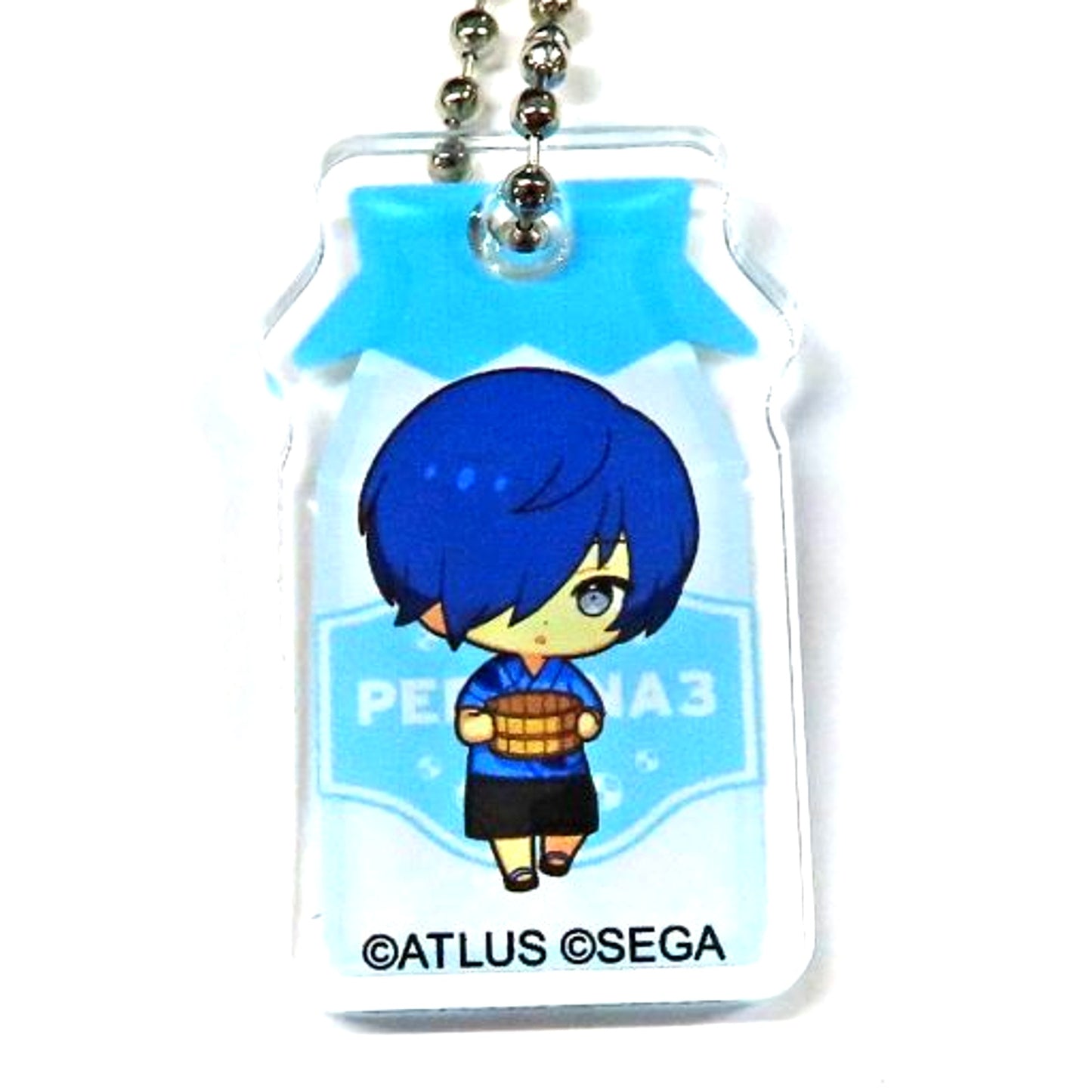 Protagonist Persona 3 Male Persona Series 25th Anniversary Milk Bottle Keychain Gokurakuyu RAKU SPA [USED]