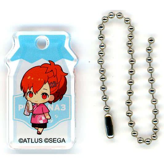 Protagonist Persona 3 Portable Female Persona Series 25th Anniversary Milk Bottle Keychain Gokurakuyu RAKU SPA [USED]