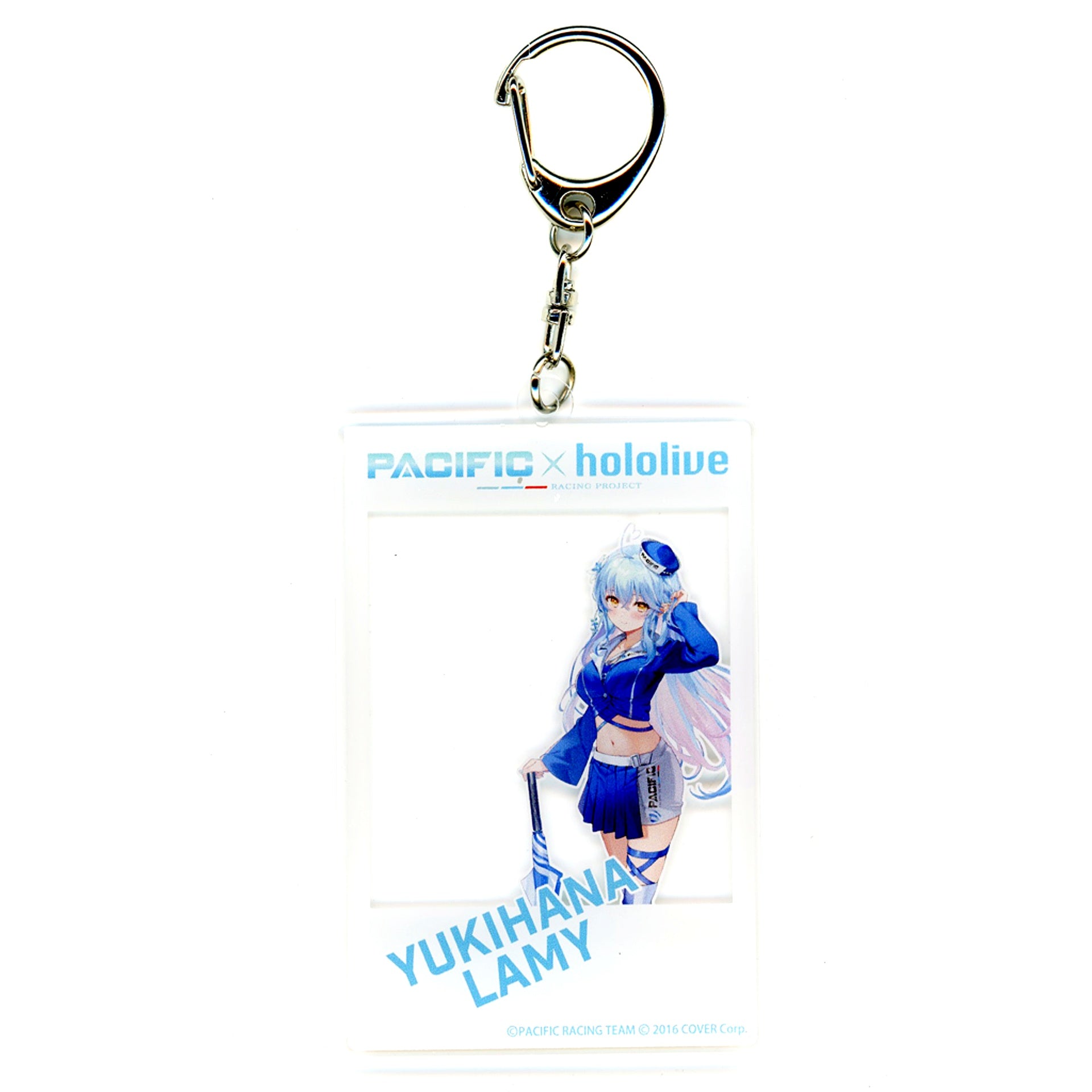 Yukihana Lamy Hololive Cheki Style Acrylic Keychain PACIFIC RACING TEAM [USED]