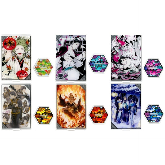 Set of 6 Rengoku ni Warau B Prize Kujimate Acrylic Stand [USED]