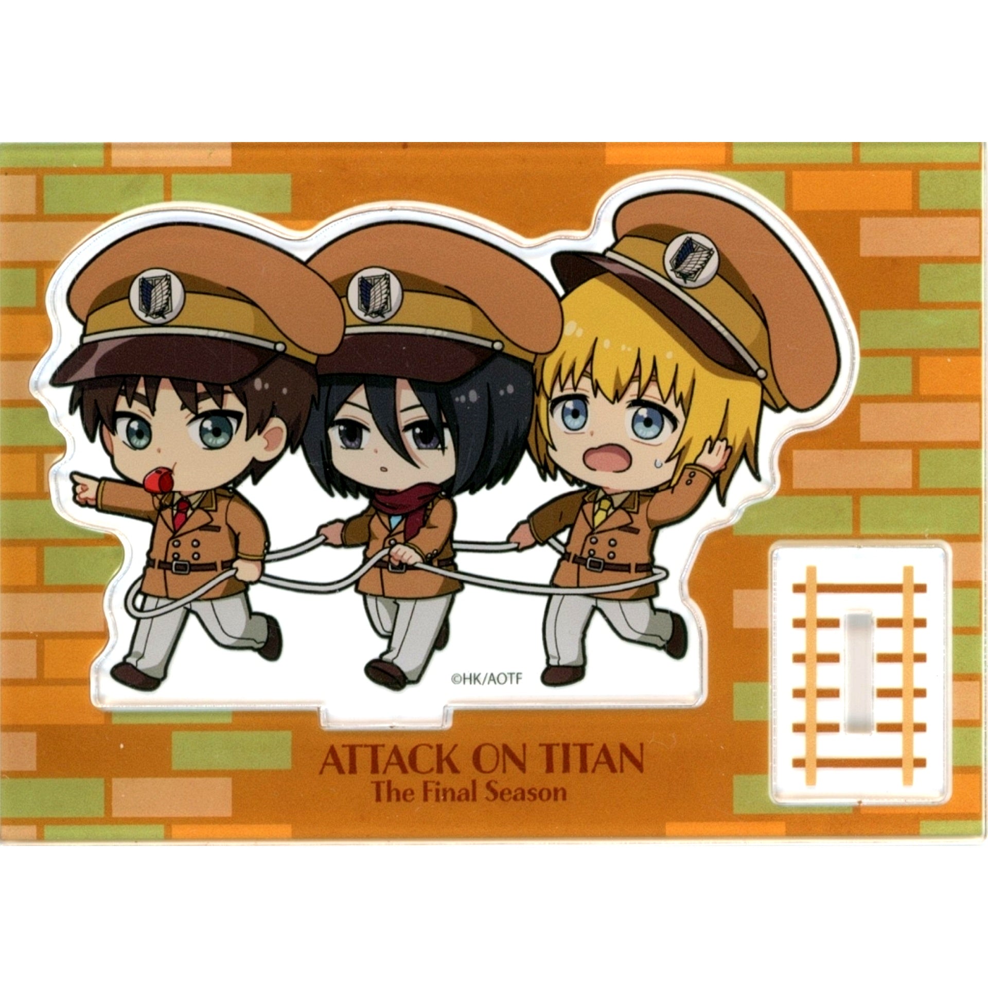 Eren & Mikasa & Armin Playing Train SD Attack on Titan TBS Limited Acrylic Stand [USED]