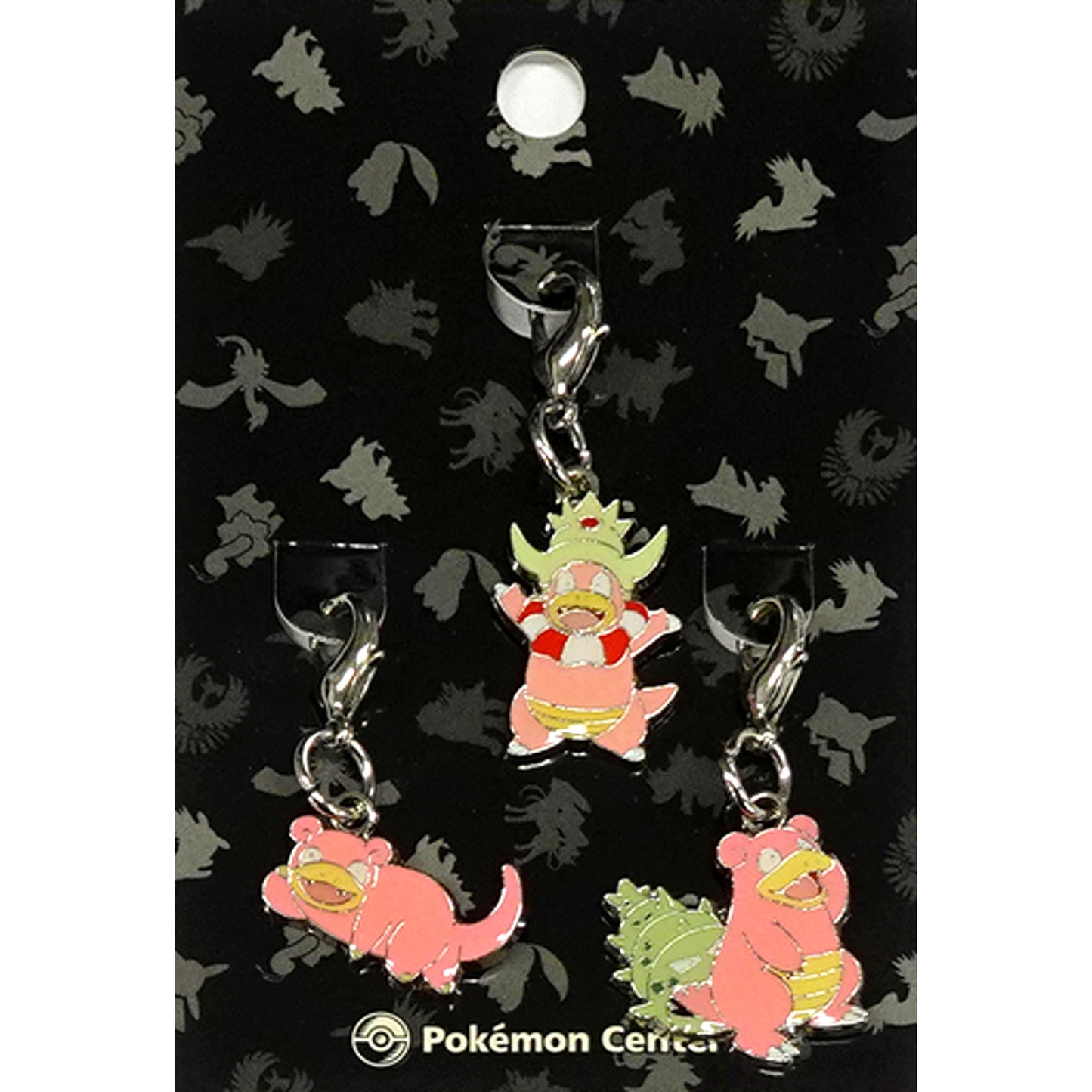 Slowpoke & Slowbro & Slowking Pokemon 080. 081. 082. National Pokedex Metal Charm Set of 3 Pokemon Center Limited [USED]