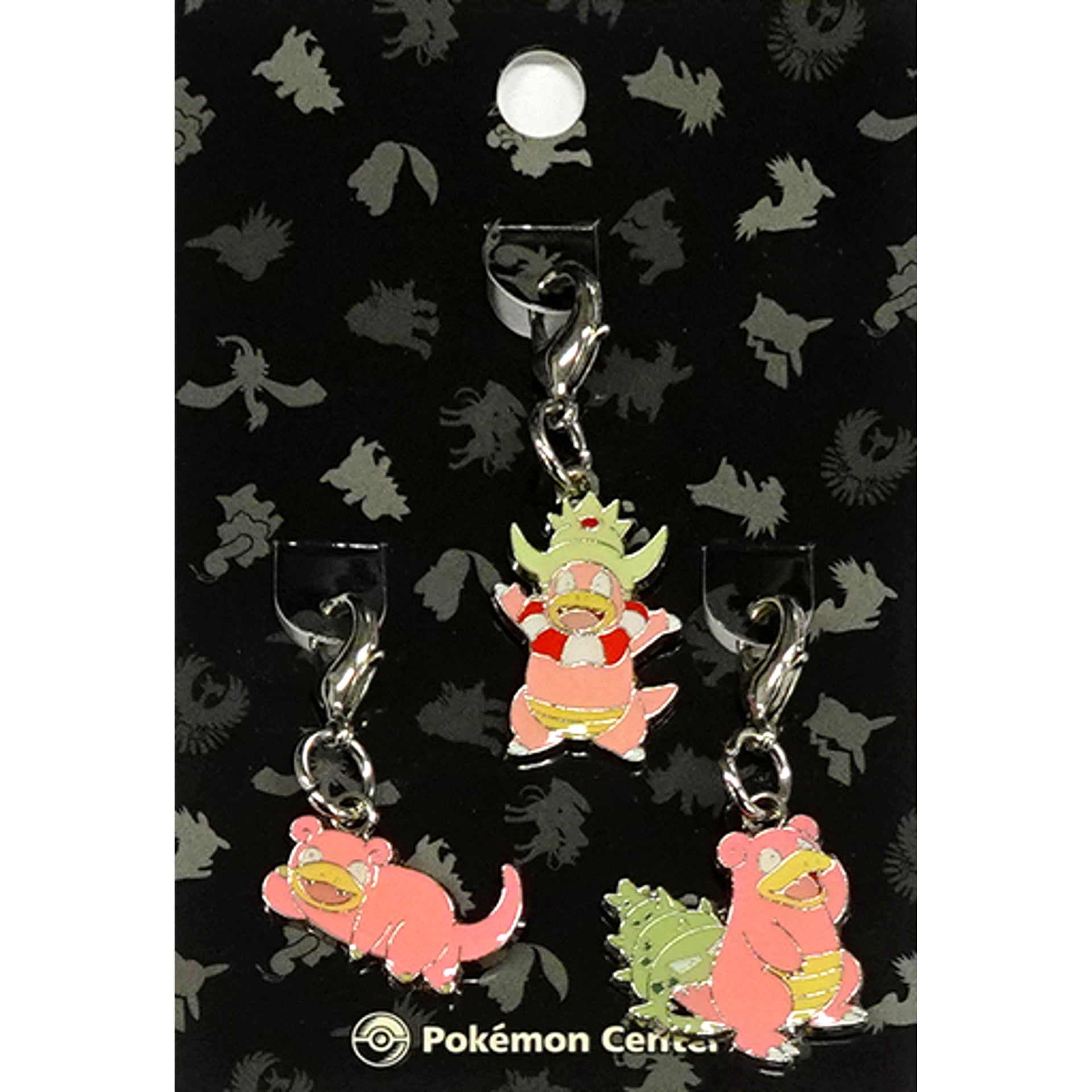 Slowpoke & Slowbro & Slowking Pokemon 080. 081. 082. National Pokedex Metal Charm Set of 3 Pokemon Center Limited [USED]