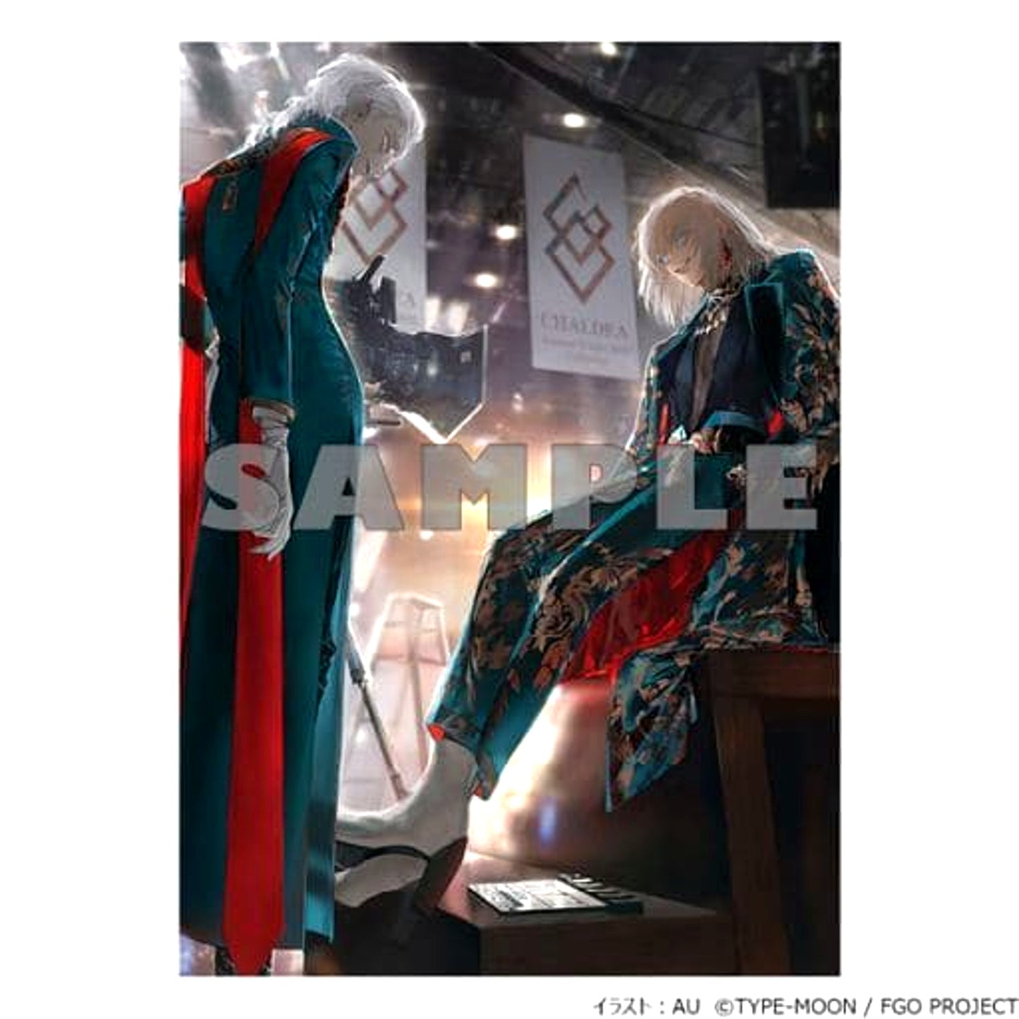 Fate/Grand Order Oberon and Edmond Dantes AU Illustration A5 Acrylic Panel [USED]