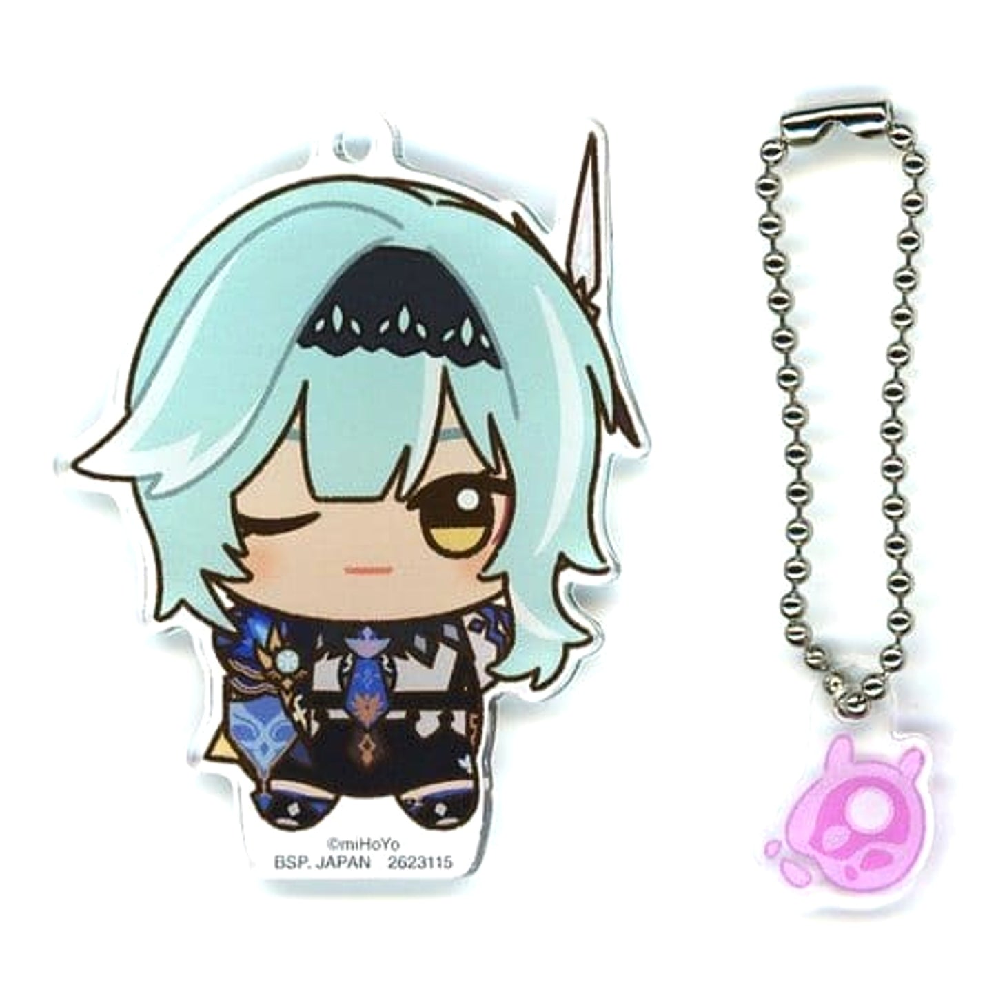 Genshin Eula J Mini Seelie: Rose Chibigurumi Acrylic Plate Keychain Lost Riches Acrylic Stands [USED]
