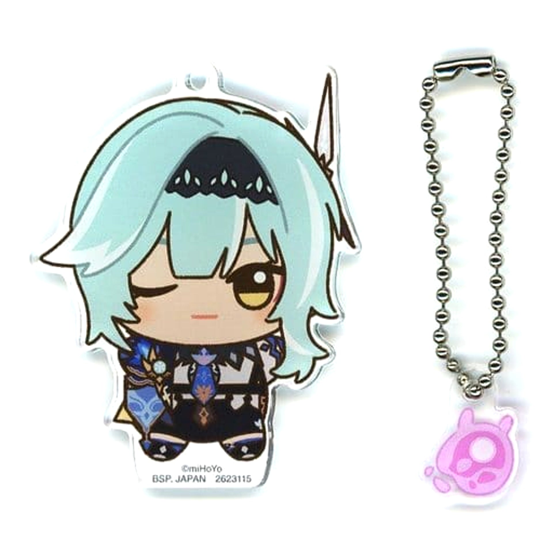 Genshin Eula J Mini Seelie: Rose Chibigurumi Acrylic Plate Keychain Lost Riches Acrylic Stands [USED]