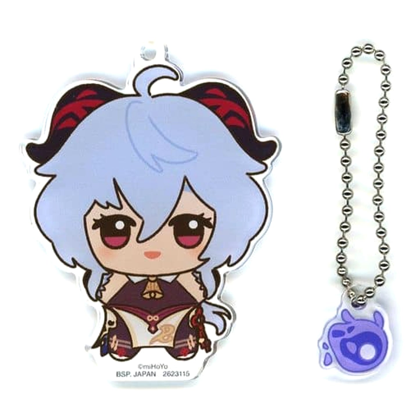 Genshin Ganyu P Mini Seelie: Viola Chibigurumi Acrylic Plate Keychain Lost Riches Acrylic Stands [USED]
