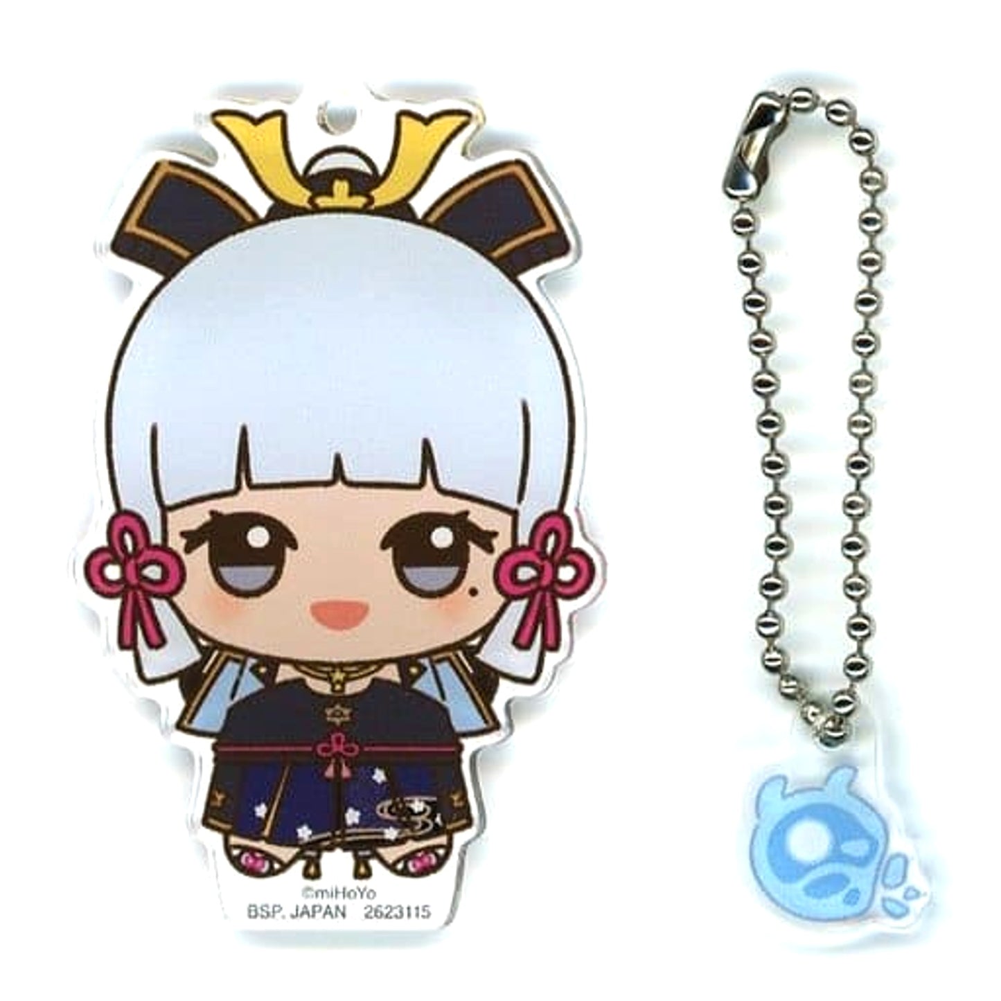 Genshin Kamisato Ayaka Q Mini Seelie: Dayflower Chibigurumi Acrylic Plate Keychain Lost Riches Acrylic Stands [USED]