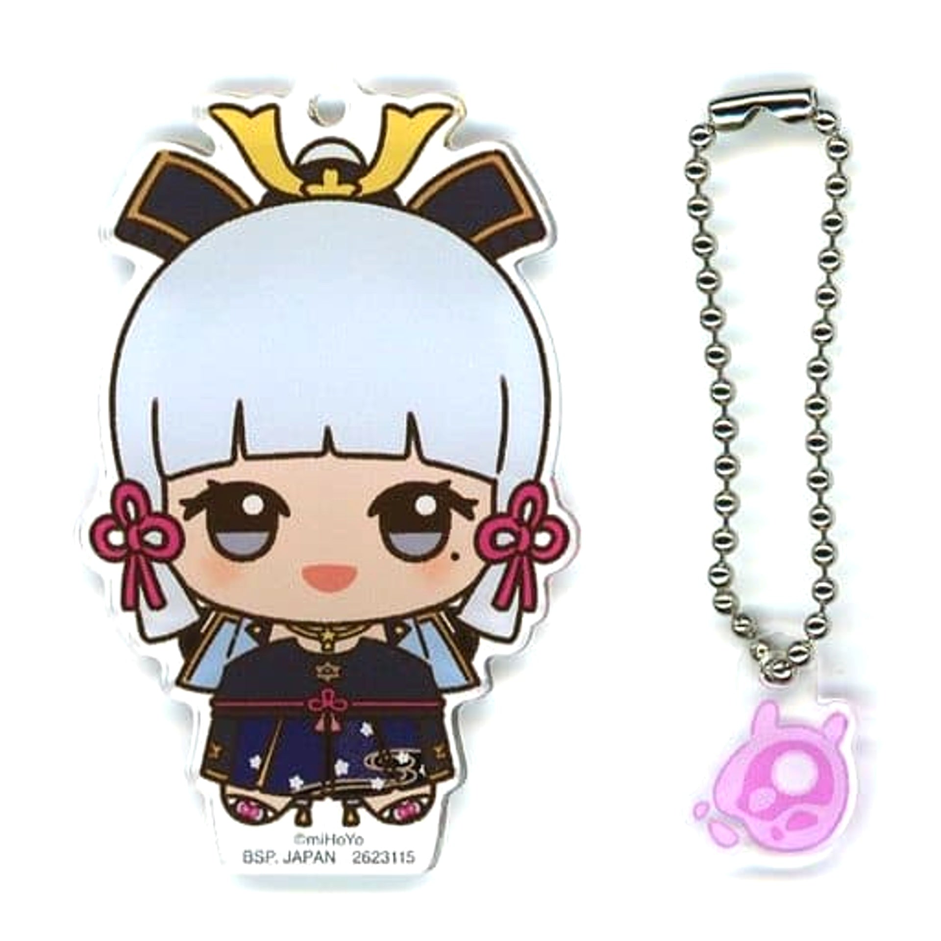 Genshin Kamisato Ayaka R Mini Seelie: Rose Chibigurumi Acrylic Plate Keychain Lost Riches Acrylic Stands [USED]