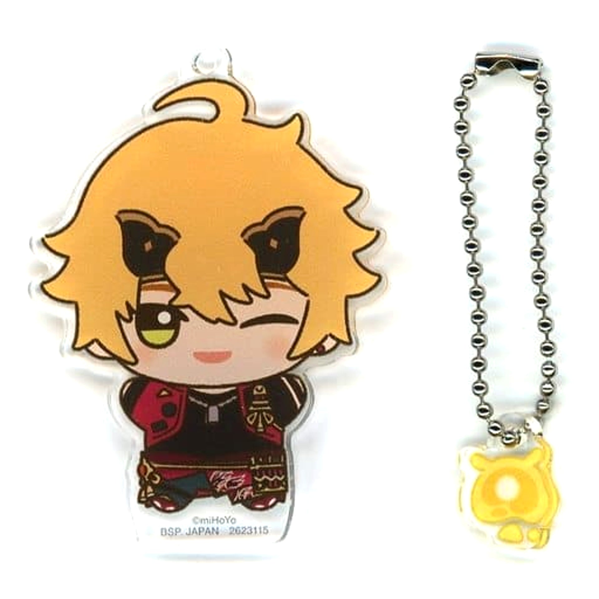 Genshin Thoma W Mini Seelie: Curcuma Chibigurumi Acrylic Plate Keychain Lost Riches Acrylic Stands [USED]