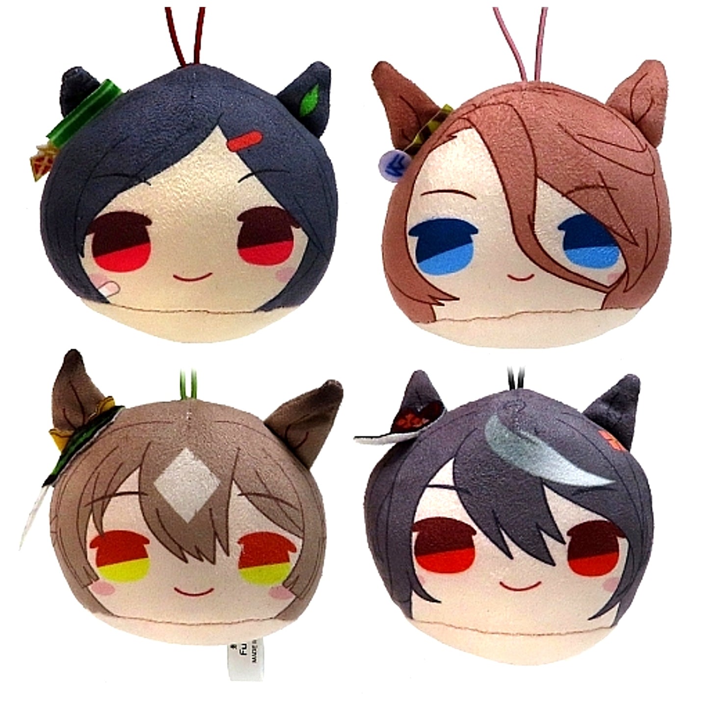 Set of 4 Uma Musume Pretty Derby Marukko Mascot with Ears Vol. 6 [USED]
