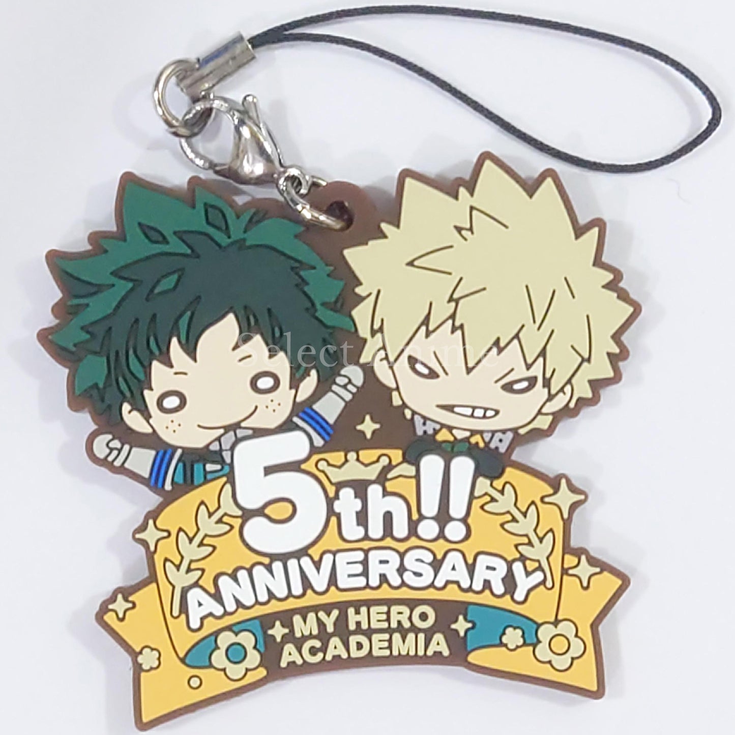 My Hero Academia Izuku Midoriya Katsuki Bakugo Nitotan 5th Anniversary Rubber Mascot animate Limited Box Purchase Privilege Keychains [USED]