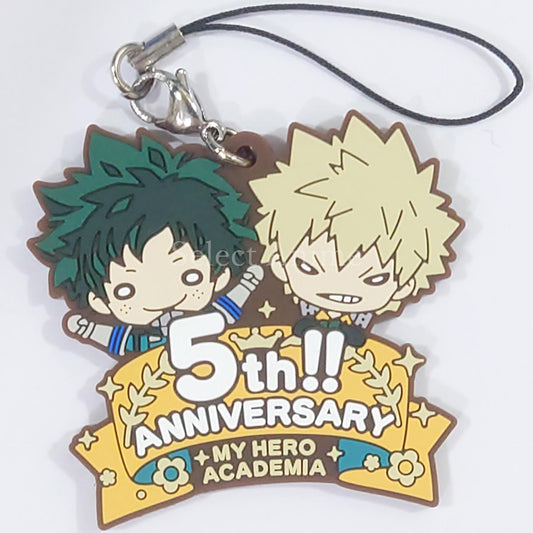 My Hero Academia Izuku Midoriya Katsuki Bakugo Nitotan 5th Anniversary Rubber Mascot animate Limited Box Purchase Privilege Keychains [USED]