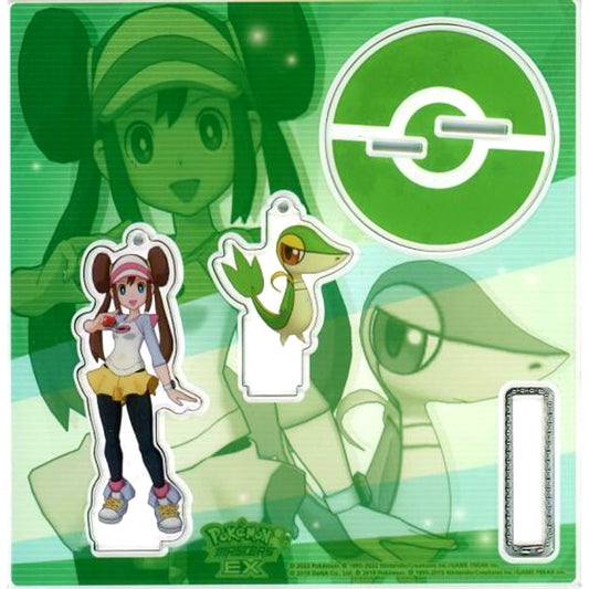Rosa & Snivy Pokemon Acrylic Stand Keychain Trainers Salon Pokemon Center Limited [USED]