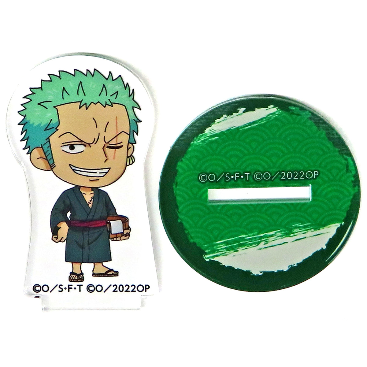 Roronoa Zoro One Piece Film Red x Gokurakuyu Raku Spa Sento Kaishi!! Straw Hat Crew Trading Mini Character Acrylic Stand [USED]
