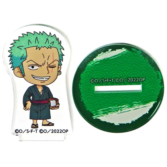 Roronoa Zoro One Piece Film Red x Gokurakuyu Raku Spa Sento Kaishi!! Straw Hat Crew Trading Mini Character Acrylic Stand [USED]
