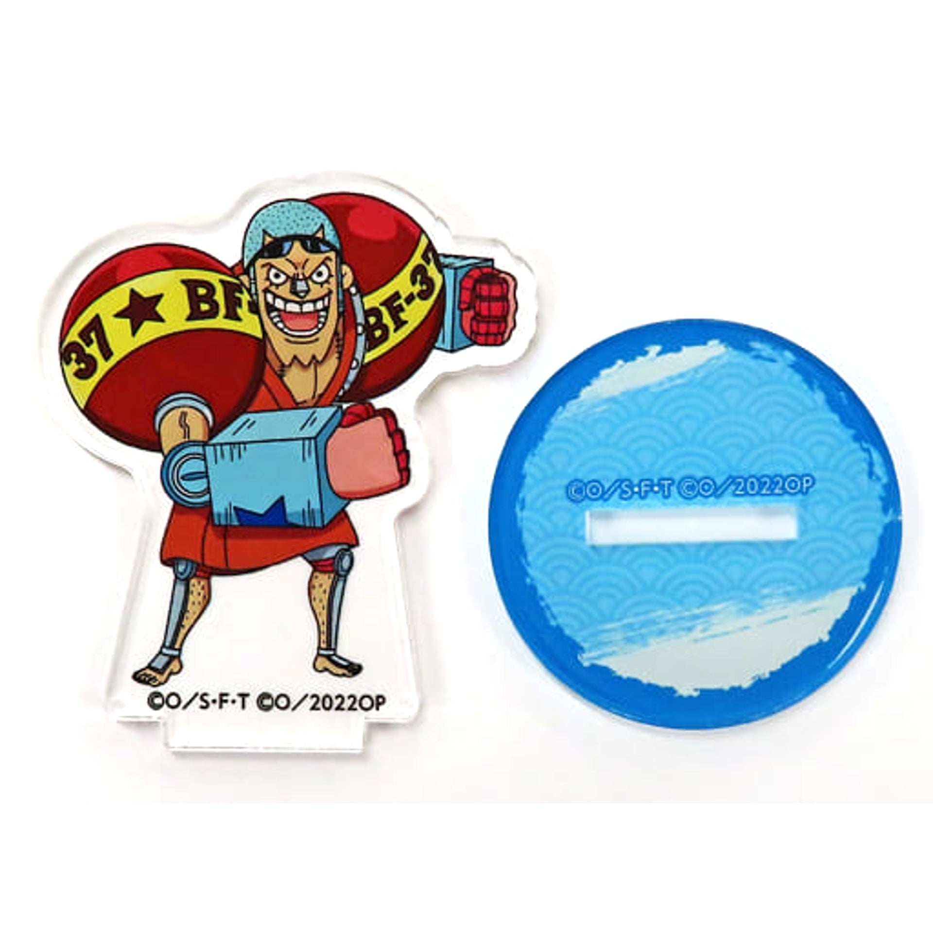 One Piece Film Red x Gokurakuyu RAKU SPA Straw Hat Crew Trading Mini Character Acrylic Stand Franky Acrylic Stands [USED]