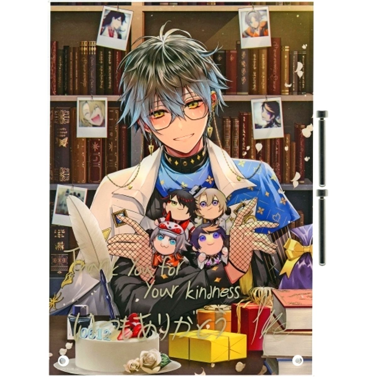 Ike Eveland Autograph Message Acrylic Panel Virtual YouTuber Nijisanji Birthday 2022 [USED]