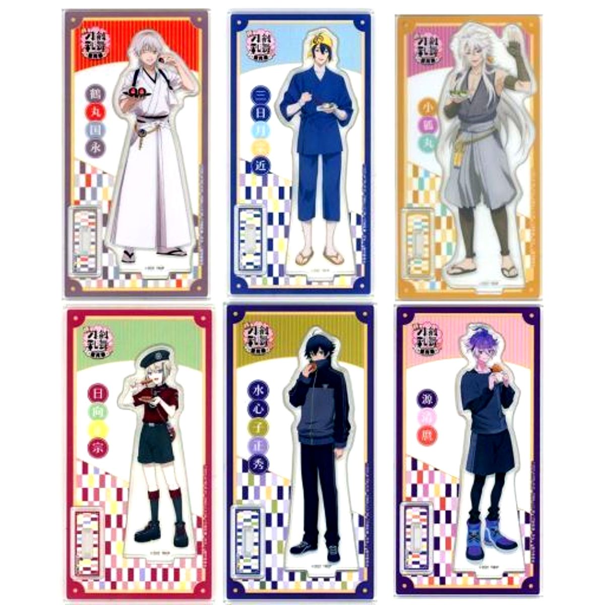 Set of 6 Toku: Touken Ranbu Hanamaru Setsugetsuka Hana no Maki x FamilyMart Release Memorial Campaign Original Acrylic Stand vol.2 [USED]