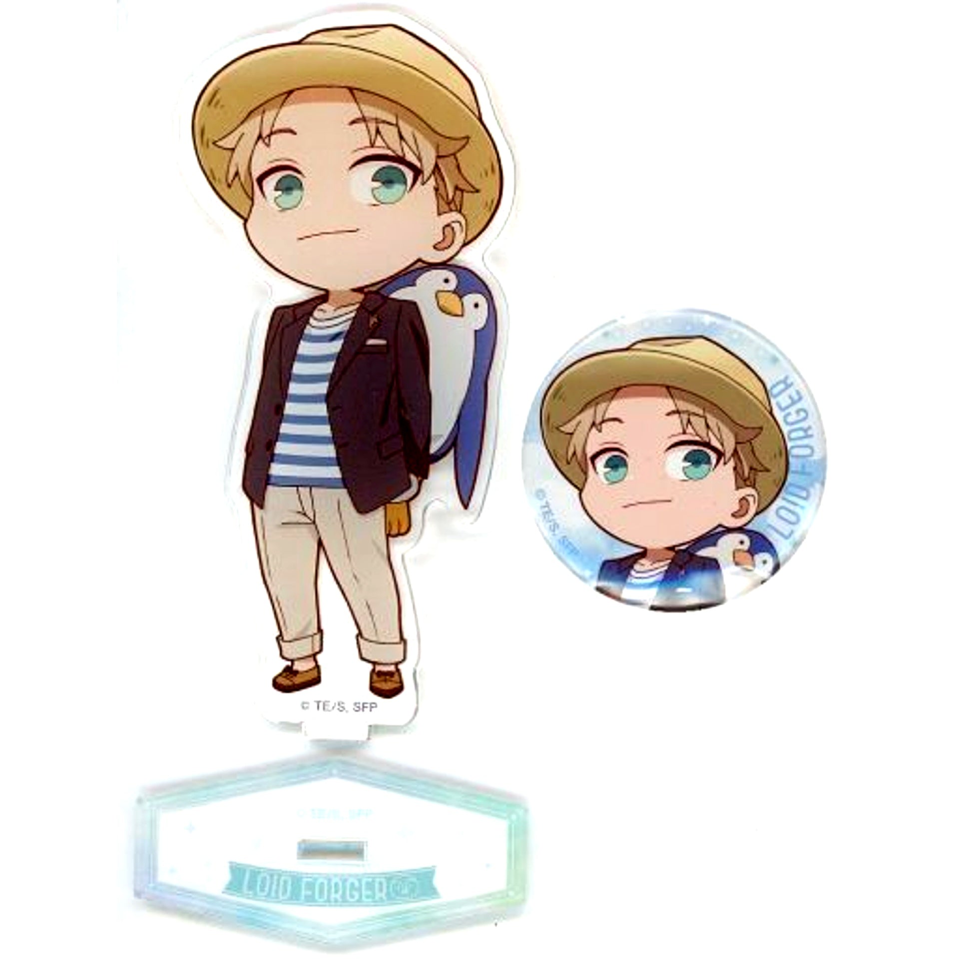 Loid Forger Spy x Family Acrylic Stand & Button Set Odekeke Outing WIT x CLW [USED]