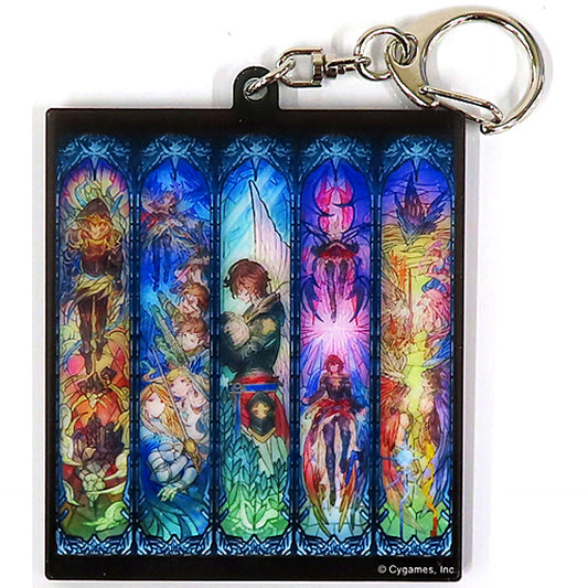 Group What Makes the Sky Blue Stained Glass B Still Acrylic Keychain Granblue Fantasy Granblue Museum Aono Tsuisou [USED]