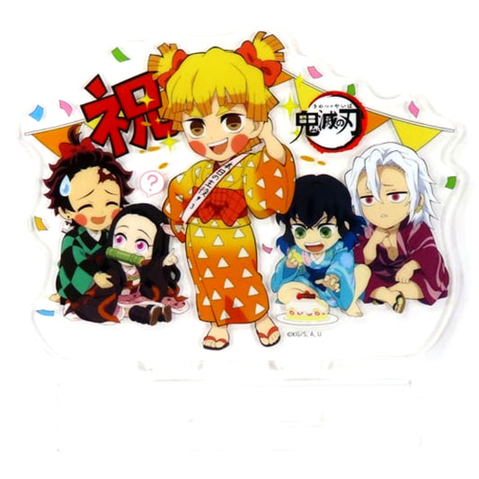 Group Acrylic Stand Demon Slayer: Kimetsu no Yaiba x ufotable Cafe / Machi Asobi Cafe Zenitsu Agatsuma Birthday Festival 2022 [USED]