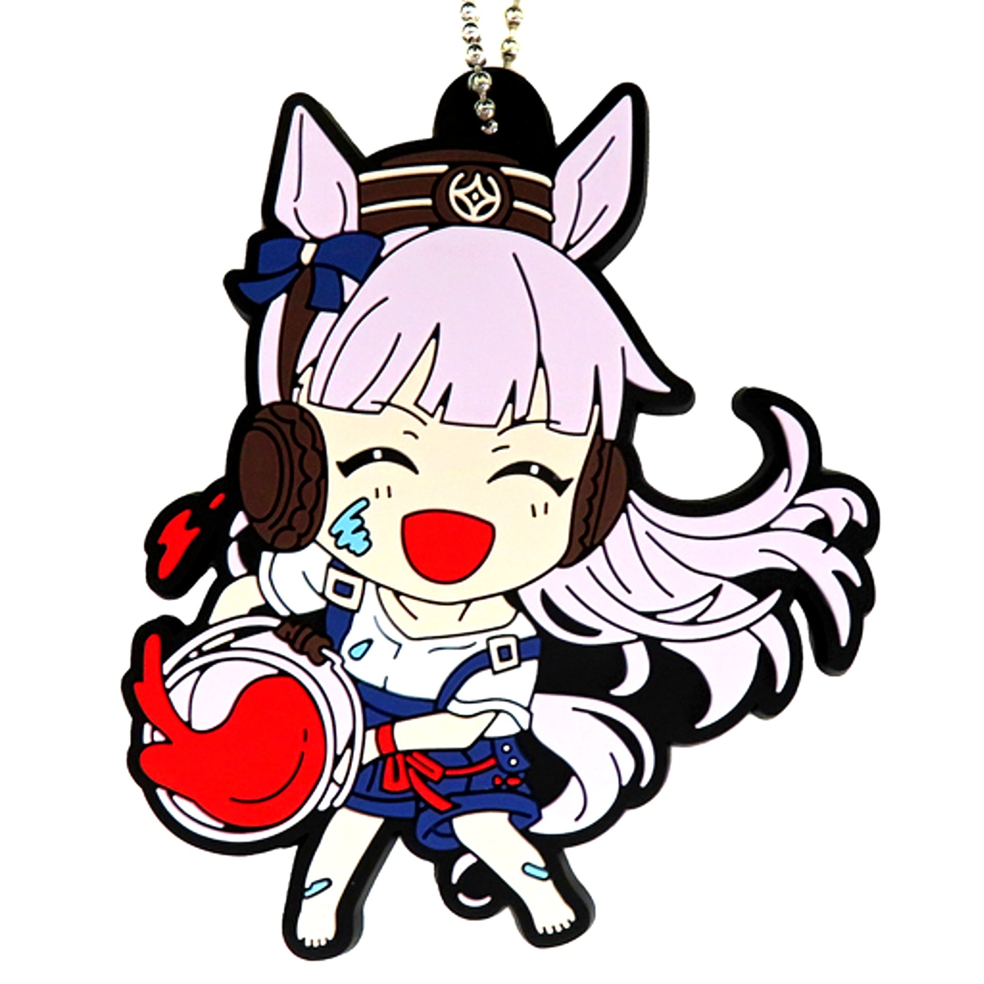 Gold Ship Uma Musume Pretty Derby Rubber Keychain Painter Style [USED]