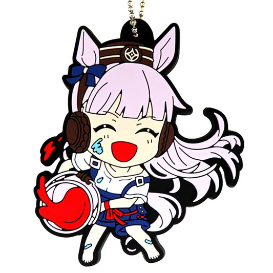 Gold Ship Uma Musume Pretty Derby Rubber Keychain Painter Style [USED]