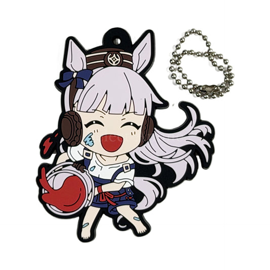 Gold Ship Uma Musume Pretty Derby Rubber Keychain Painter Style [USED]