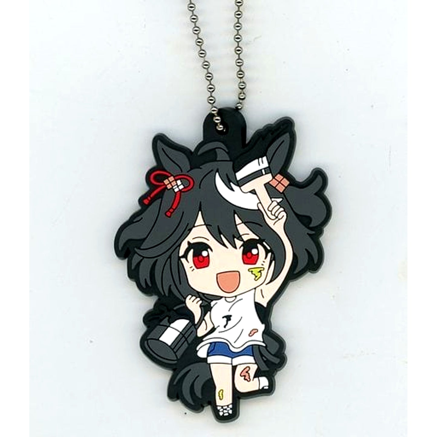 Kitasan Black Uma Musume Pretty Derby Rubber Keychain Painter Style [USED]