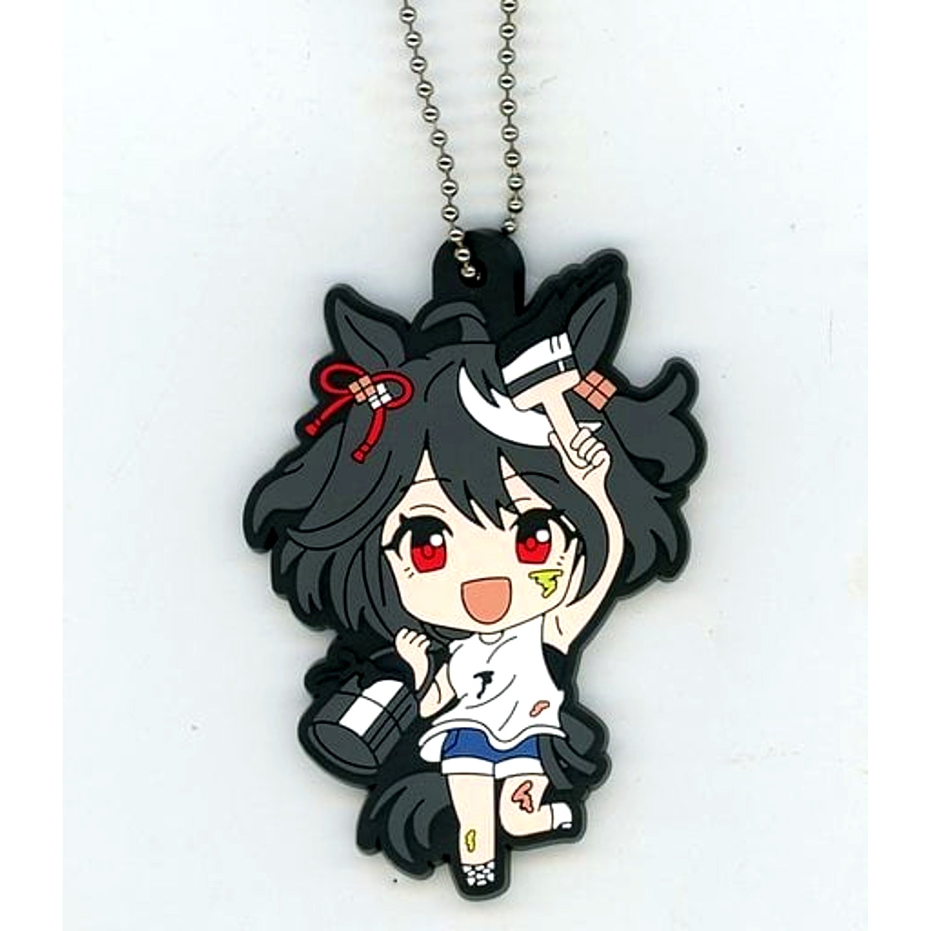 Kitasan Black Uma Musume Pretty Derby Rubber Keychain Painter Style [USED]