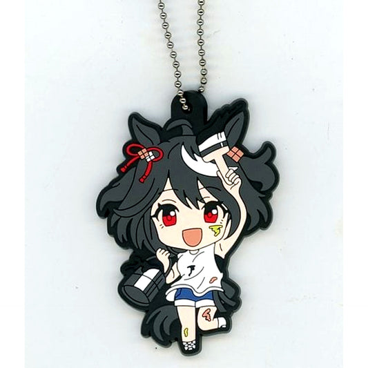 Kitasan Black Uma Musume Pretty Derby Rubber Keychain Painter Style [USED]