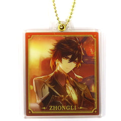 Genshin Zhongli Wallpaper Character Double Acrylic Strap Acrylic Item [USED]