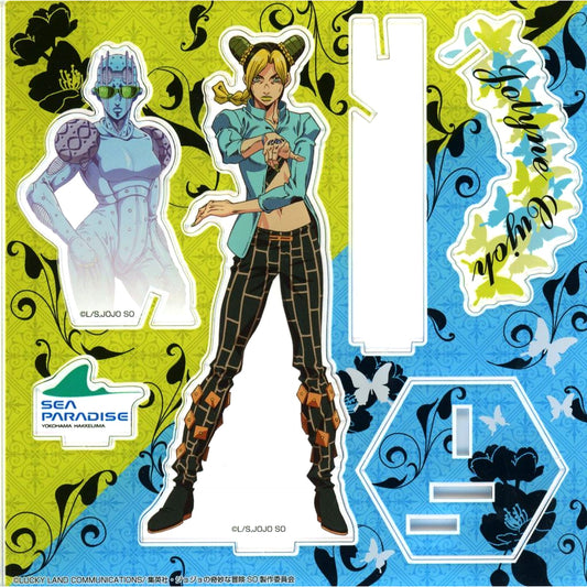 Jolyne Cujoh Illustration Acrylic Stand JoJo's Bizarre Adventure Part 6 Stone Ocean x Yokohama Hakkeijima Sea Paradise G.D.st Jail SOS from the Aquarium [USED]