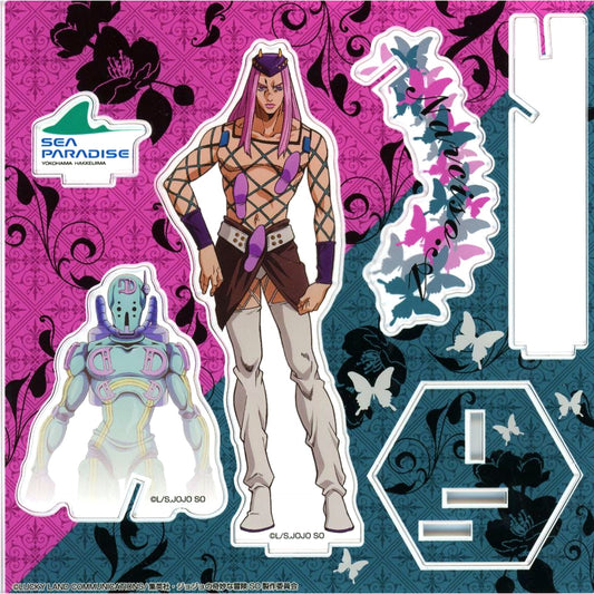 Narciso Anasui Acrylic Stand JoJo's Bizarre Adventure Part 6 Stone Ocean x Yokohama Hakkeijima Sea Paradise G.D.st Jail SOS from the Aquarium [USED]