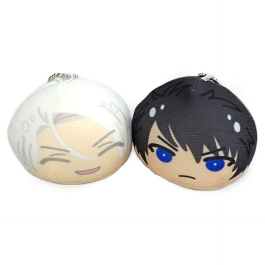 Color Recipe Shokichi Fukusuke Omanjuu Niginigi Mascot Couple B Keychains [USED]