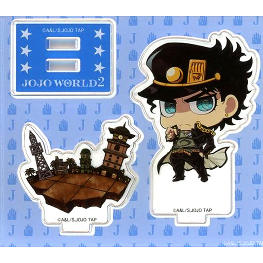 Jotaro Kujo Acrylic Stand JoJo's Bizarre Adventure JOJO WORLD 2 Mini Game Kaienou no Mode Roulette Grab It Caesar Shabon Kuji B Prize [USED]