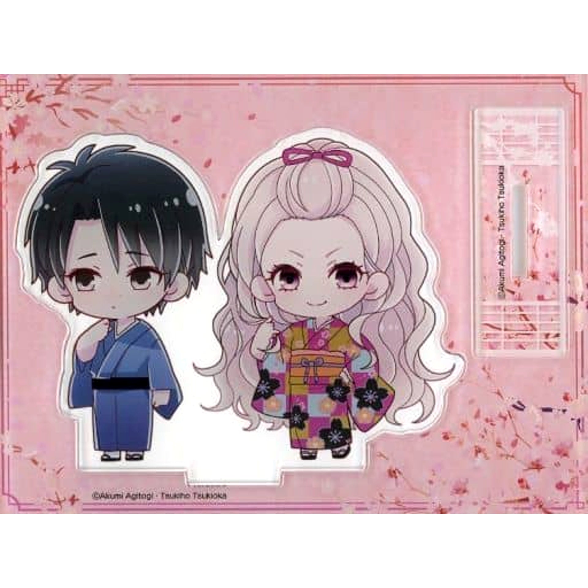 My Happy Marriage PRINCESS CAFE Koji Tatsuishi hand to mouth & Kaya Saimori hand raised Acrylic Stand Acrylic Stands [USED]