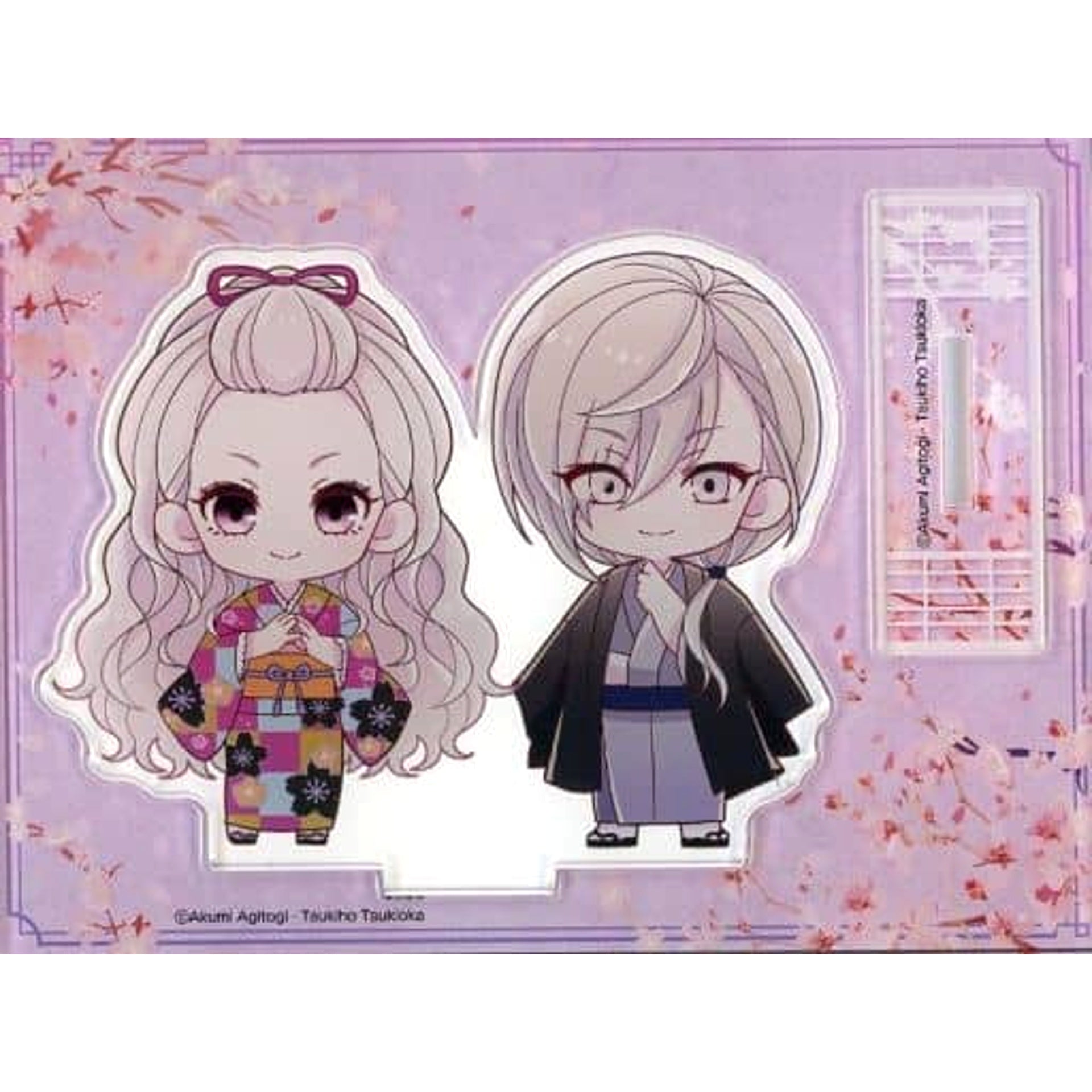 My Happy Marriage PRINCESS CAFE Acrylic Stand Kaya Saimori with hands clasped & Kiyoka Kudou in kimono Acrylic Stands [USED]