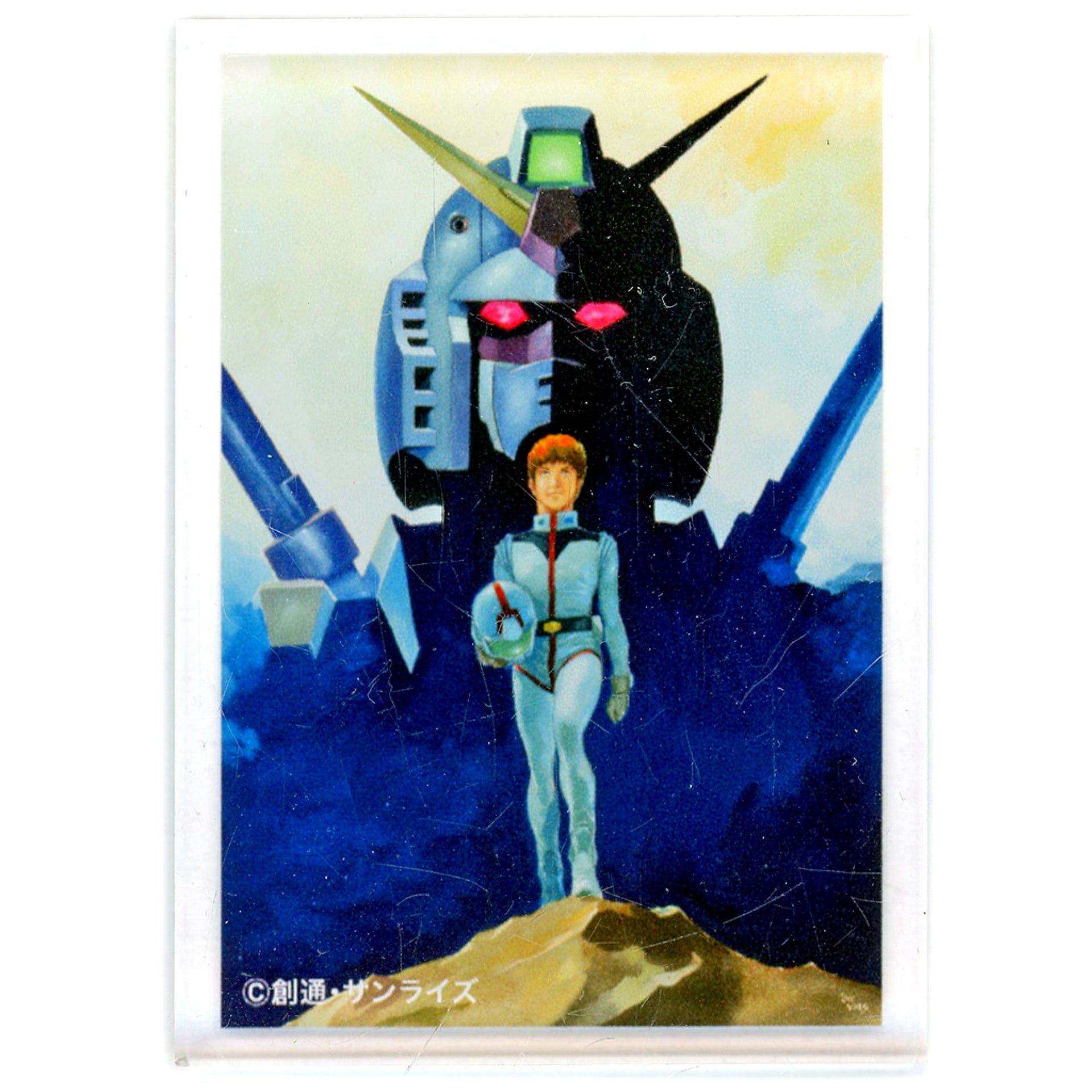 Amuro Ray & Gundam Front Yoshikazu Yasuhiko Mobile Suit Gundam THE ORIGIN Exhibition Blind Mini Acrylic Block Part 2 [USED]