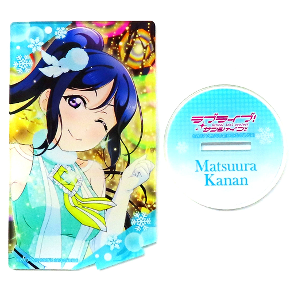 Kanan Matsuura Card Type Acrylic Stand Aqours Vol. 1 Love Live! Sunshine!! Chara Pop Fes [USED]