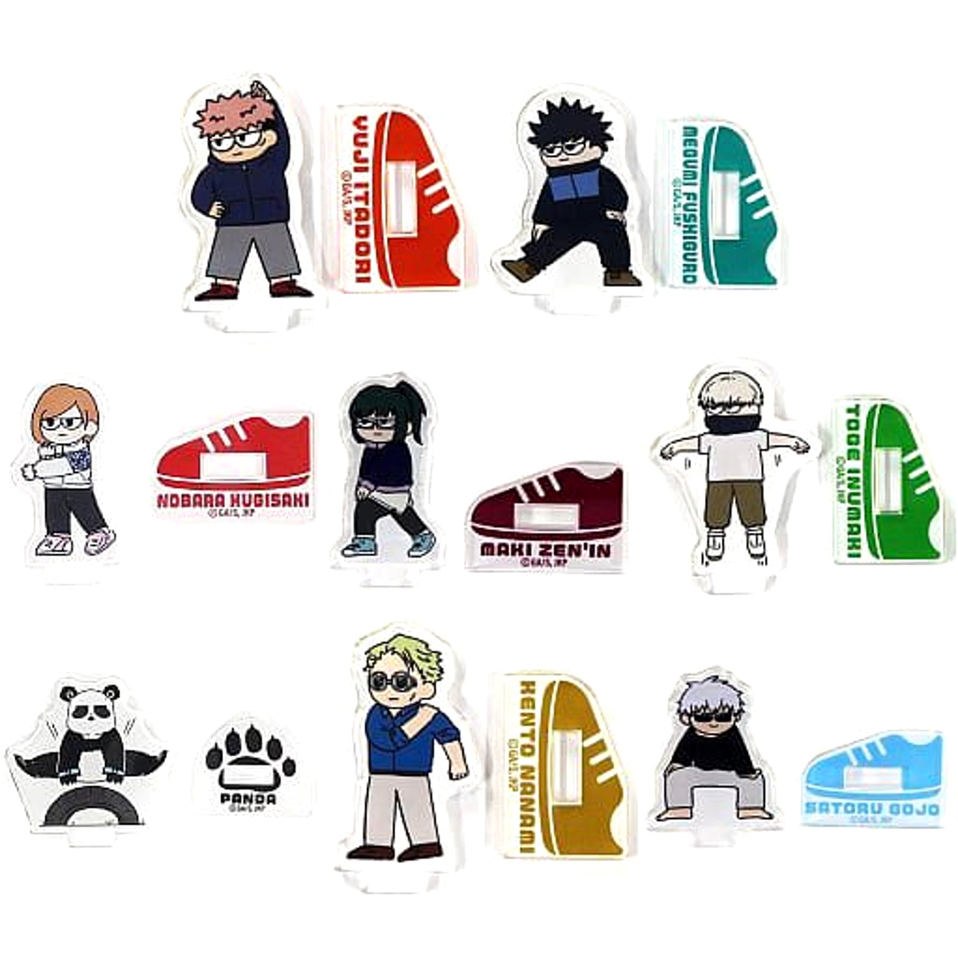 Jujutsu Kaisen Yuji Itadori & Others All 8 Types Set Jirori Trading Mini Acrylic Stand Gymnastics Ver. Acrylic Stands [USED]