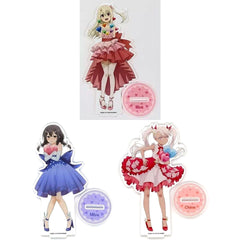 Fate/kaleid liner Prisma Illya: Licht Nameless Girl Illyasviel Von Einzbern & Others All 3 Types Set Kuji Happy Birthday Illya, Miyu & Chloe Acrylic Stand Figure Kujibikido Limited Prize B Acrylic Stands [USED]