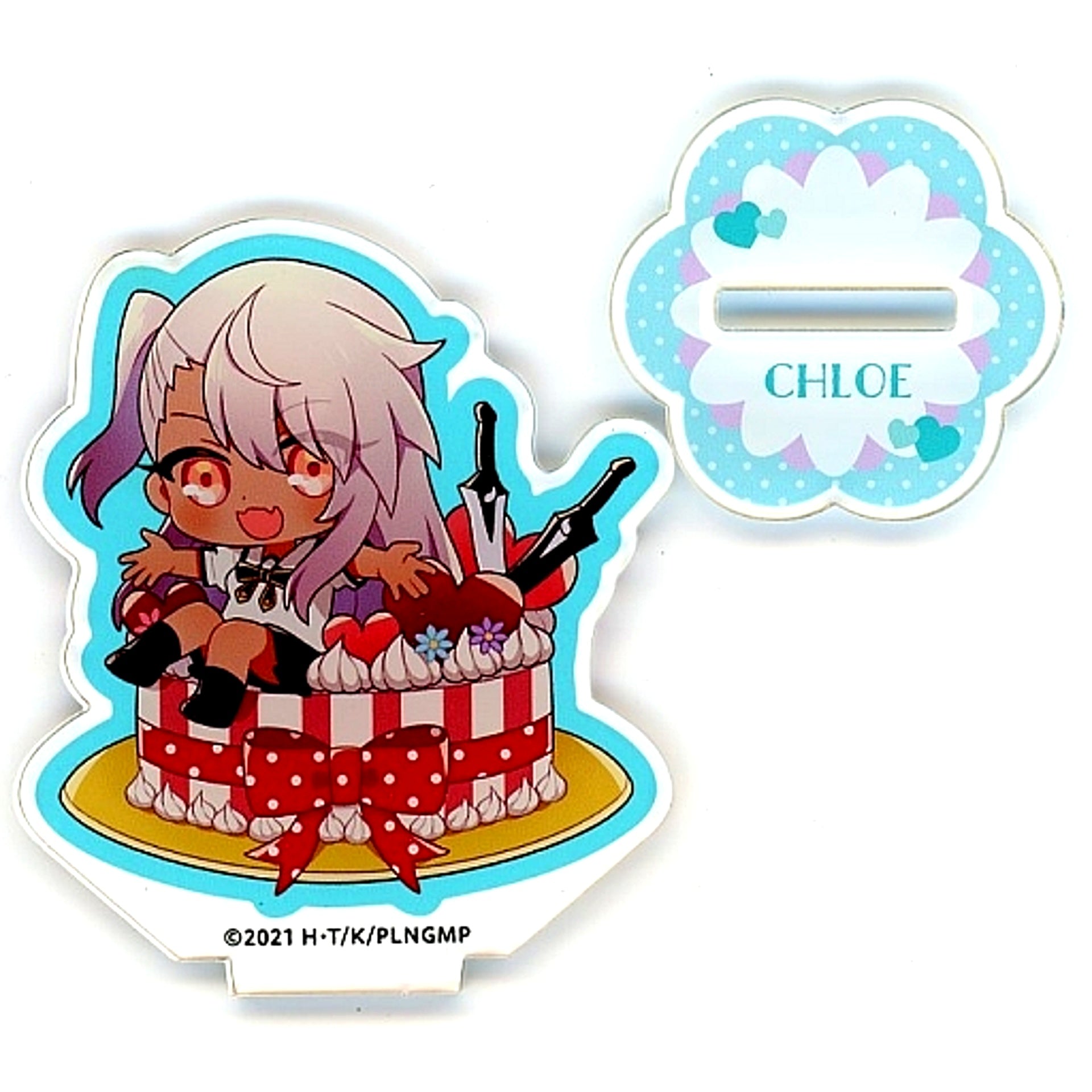 Chloe von Einzbern Cake Ver. C-6 Prize Fate/kaleid liner Prisma Illya Licht Nameless Girl Movie Happy Birthday Illya Miyu Chloe Kuji Kujibikido Mini Character Acrylic Stand Figure [USED]