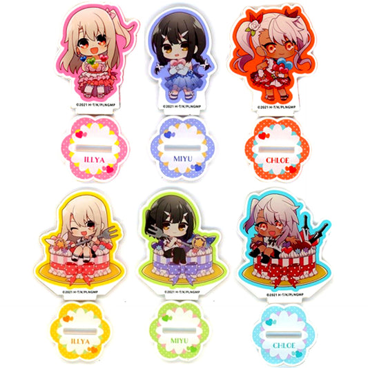 Set of 6 Mini Character Acrylic Stand Figure Kujibikido Movie Fate/kaleid liner Prisma Illya: Licht Nameless Girl Happy Birthday Ichiban Kuji C Prize [USED]