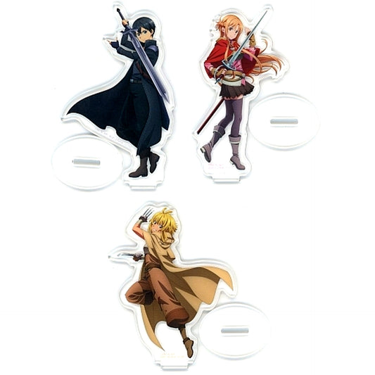 Set of 3 Acrylic Stand B Ichiban Kuji Sword Art Online 10th Anniversary Prize F [USED]