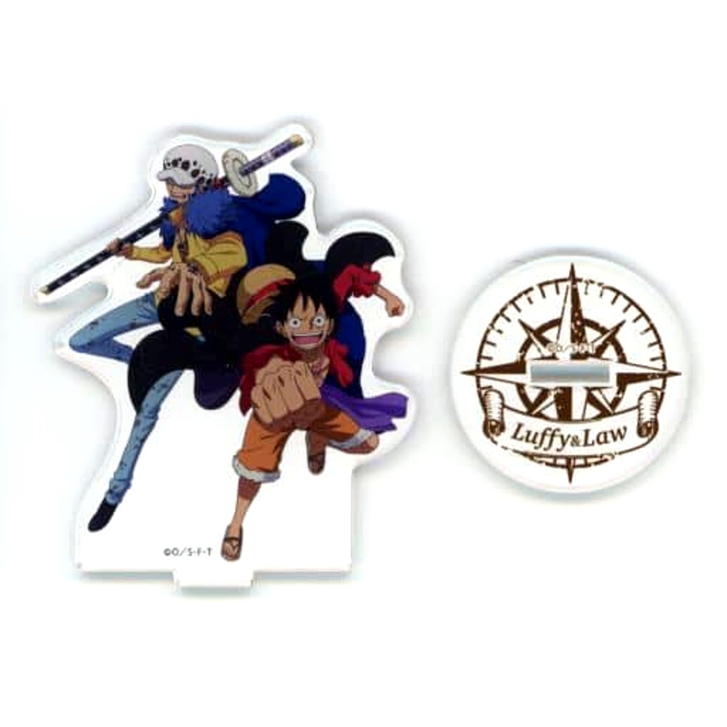 Luffy and Law One Piece Acrylic Stand Double Character Series Village Vanguard Limited [USED]