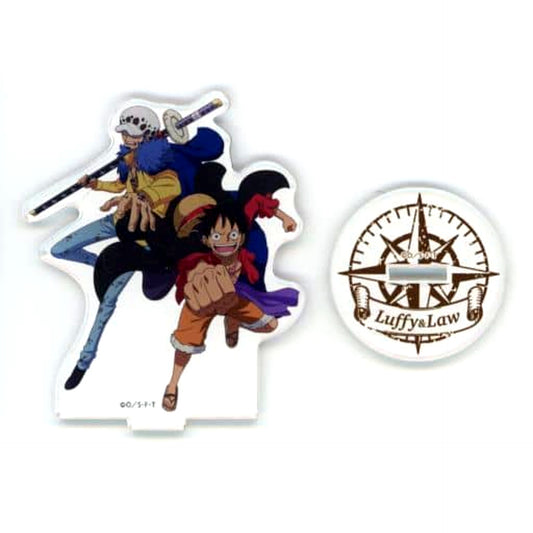 Luffy and Law One Piece Acrylic Stand Double Character Series Village Vanguard Limited [USED]