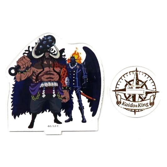 Kaido and King One Piece Acrylic Stand Double Character Series Village Vanguard Limited [USED]