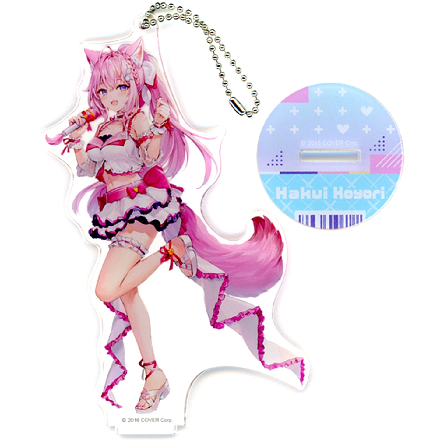 Hakui Koyori Momoco Illustration Virtual YouTuber Hololive holoX Acrylic Stand Keychain Hakui Koyori x Capcom Net Catcher Captore [USED]